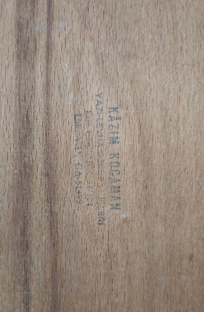 Koyu Kahverengi Oyma Hat Sanatı Tablosu - Görsel 3