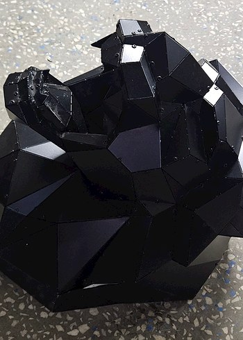 Siyah Geometrik Aslan Figürü - Görsel 2