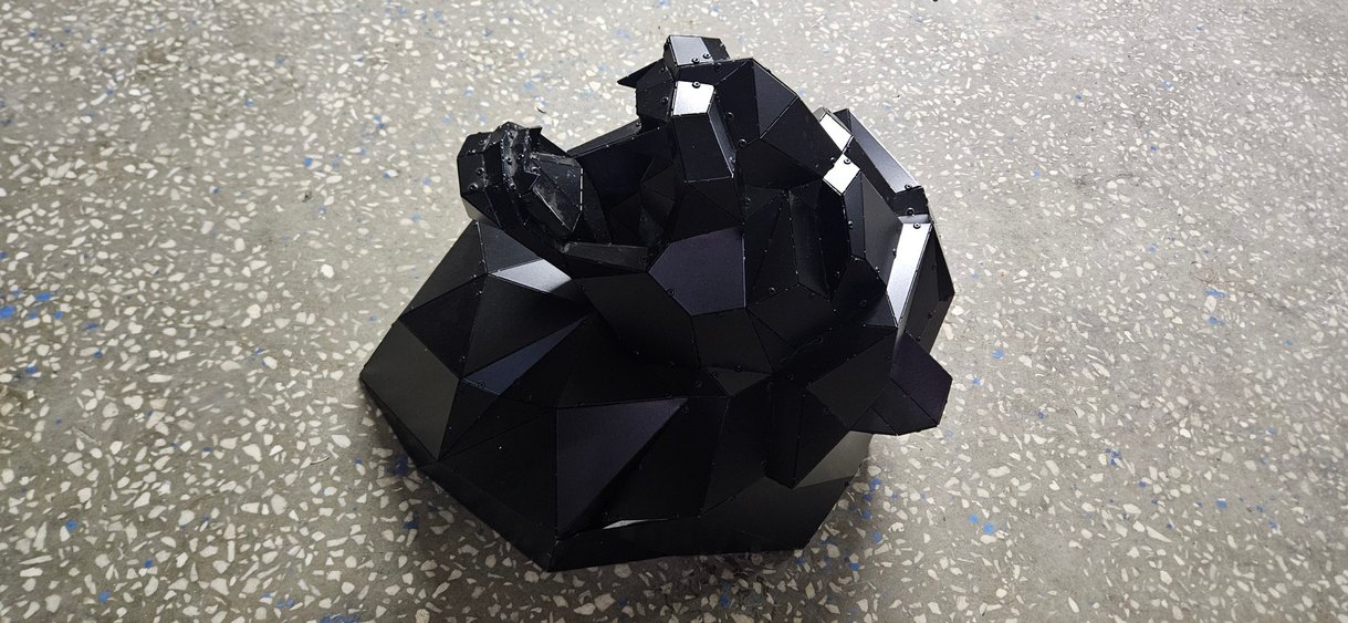 Siyah Geometrik Aslan Figürü - Görsel 2