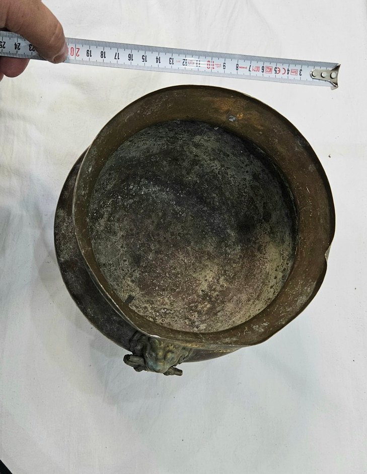 Aslan başlıklı orjinal antika çok eski, Antique old - Görsel 3