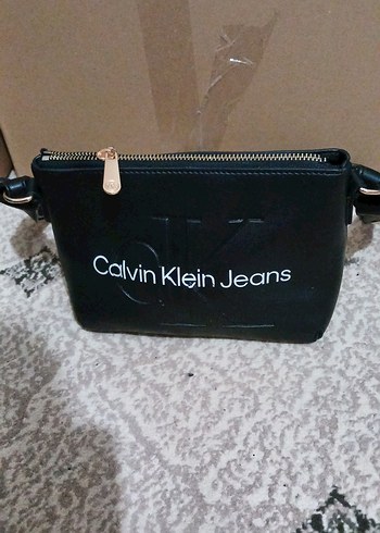 Calvin Klein Siyah Deri Bel Çantası
