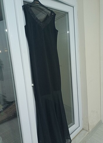 Siyah Pullu Tüllü Abiye - Görsel 4