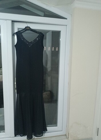 Siyah Pullu Tüllü Abiye - Görsel 5