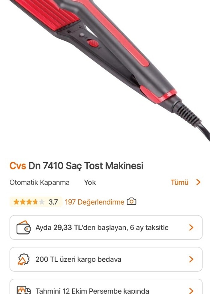 Cvs Saç Tost Makinası - Görsel 2