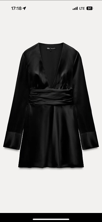 xs Beden Zara saten elbise