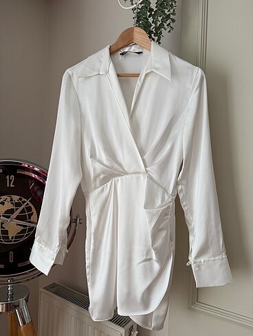 Zara saten elbise
