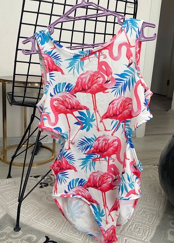 Kadın Flamingo Desenli Mayo - Görsel 2