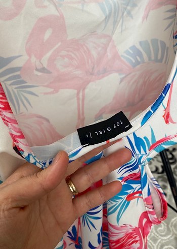 Kadın Flamingo Desenli Mayo - Görsel 6