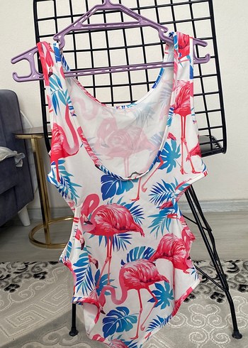 Kadın Flamingo Desenli Mayo - Görsel 5