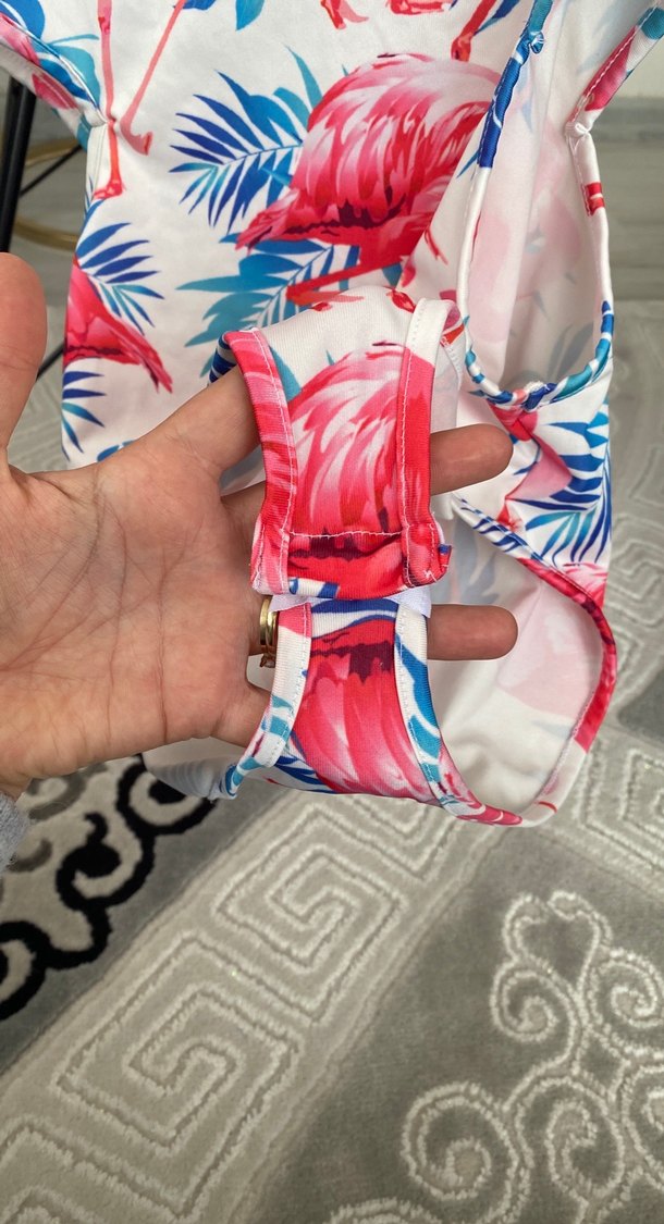 Kadın Flamingo Desenli Mayo - Görsel 4