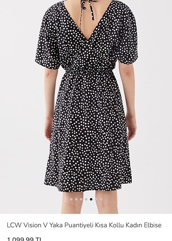 LCW Vision Siyah Puantiyeli Mini Elbise - Görsel 2