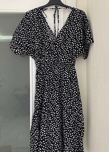 LCW Vision Siyah Puantiyeli Mini Elbise - Görsel 6