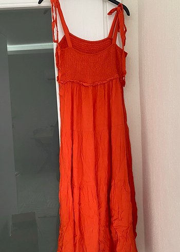 Kırmızı Bohem Uzun Elbise Renkli - Görsel 5