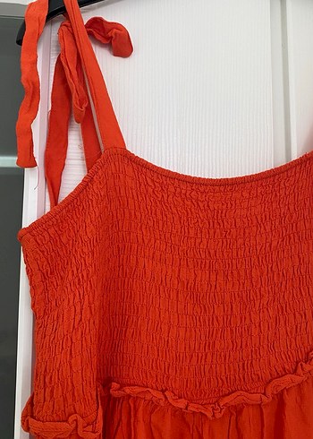 Kırmızı Bohem Uzun Elbise Renkli - Görsel 3