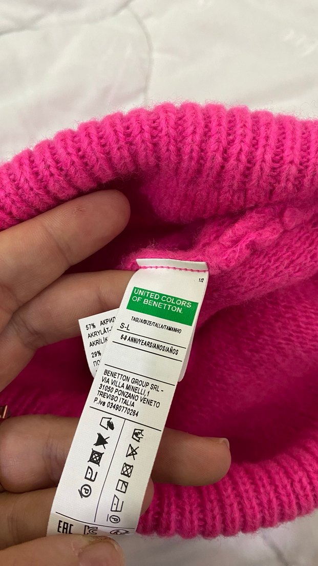 Pembe Örgü Kadın Bere Ponponlu - Görsel 4