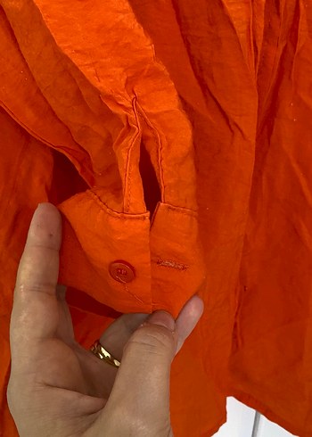 Turuncu gömlek - Görsel 4