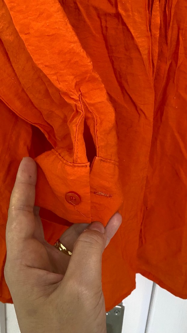 Turuncu gömlek - Görsel 4