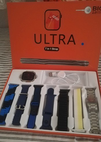 Ultra 7'si 1 Arada Çok Renkli Akıllı Saat Kayış Seti