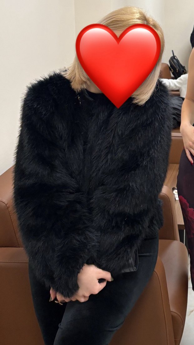 Trendyolmilla Siyah Oversize Kalıp Kürk Mont - Görsel 5