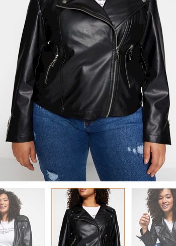 Trendyolmilla Kadın Siyah Deri Kemerli Biker Ceket - Görsel 3