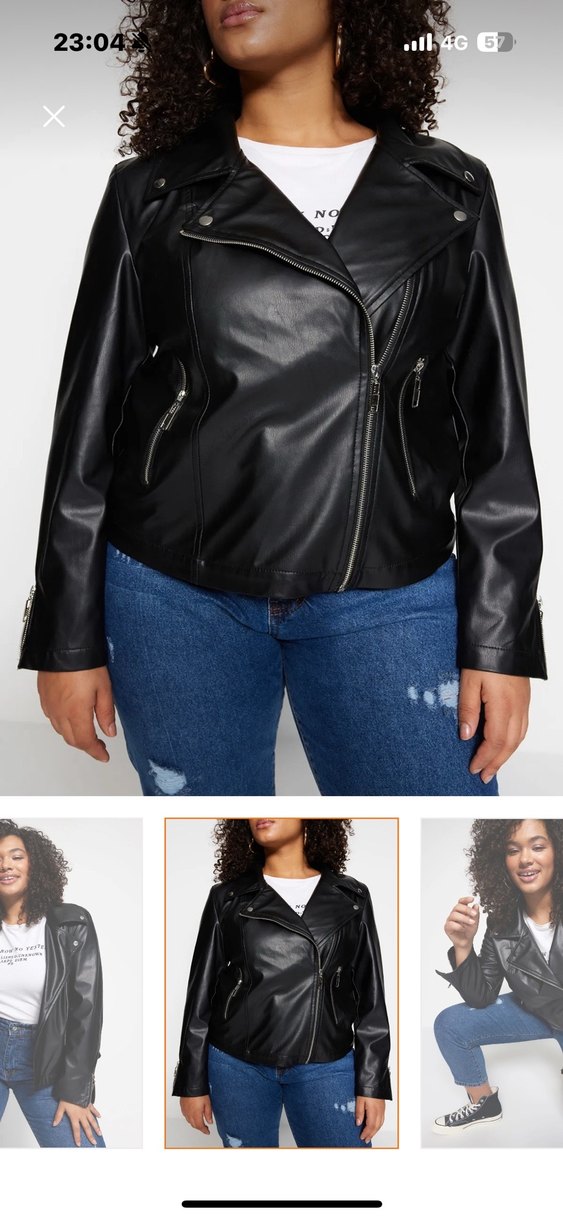 Trendyolmilla Kadın Siyah Deri Kemerli Biker Ceket - Görsel 3