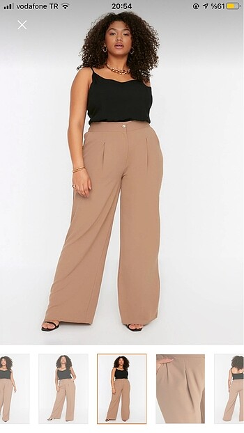 42 Beden Trenyolmilla Camel palazzo pantolon