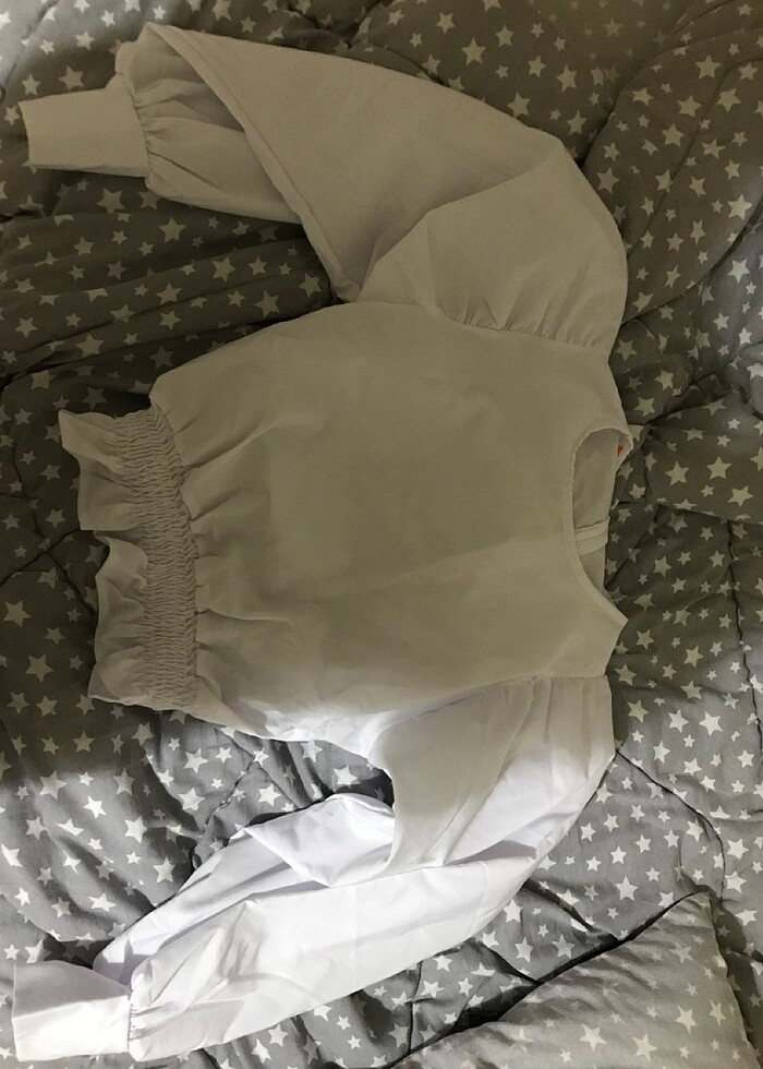 Trendyol Balon Kol Beyaz Gömlek - Görsel 3