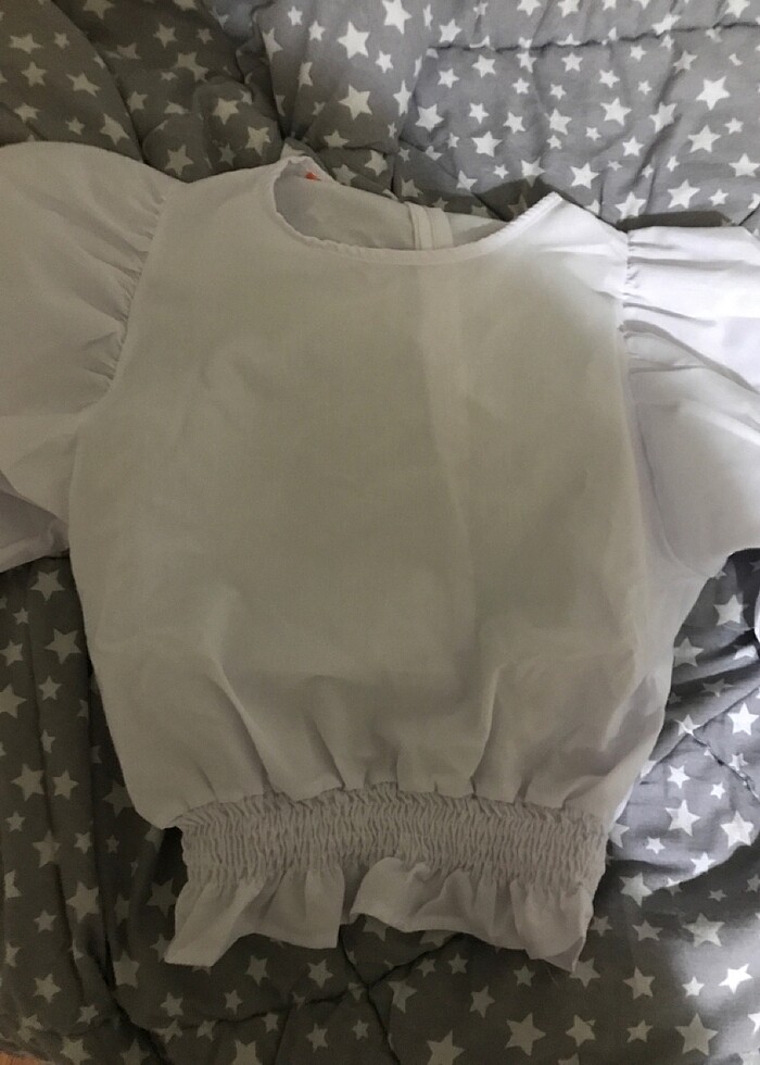 Trendyol Balon Kol Beyaz Gömlek - Görsel 4