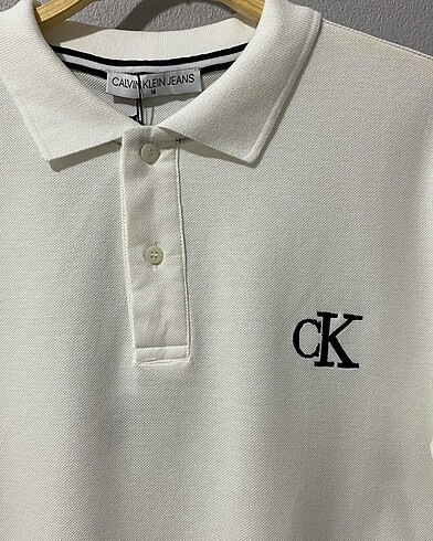 CALVIN KLEIN JEANS EKRU POLO YAKA - Görsel 2