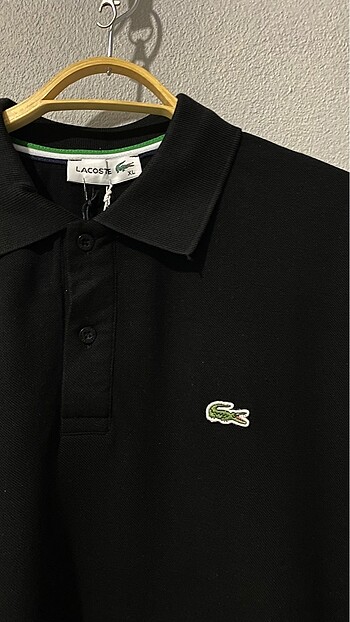 LACOSTE SİYAH POLO YAKA T-SHIRT - Görsel 2