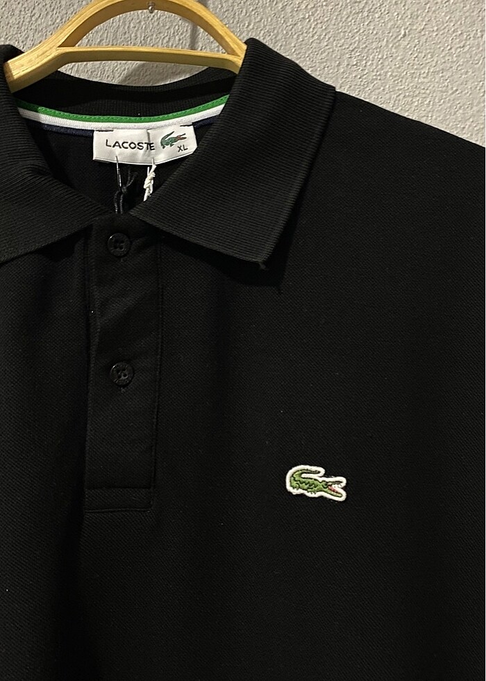 LACOSTE SİYAH POLO YAKA T-SHIRT - Görsel 2