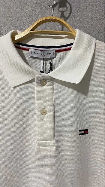TOMMY HILFIGER EKRU POLO YAKA T-SHIRT - Görsel 2