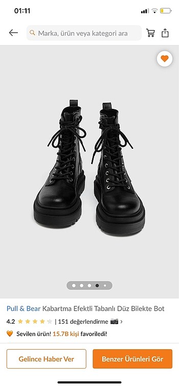 38 Beden siyah Renk pull and bear bot