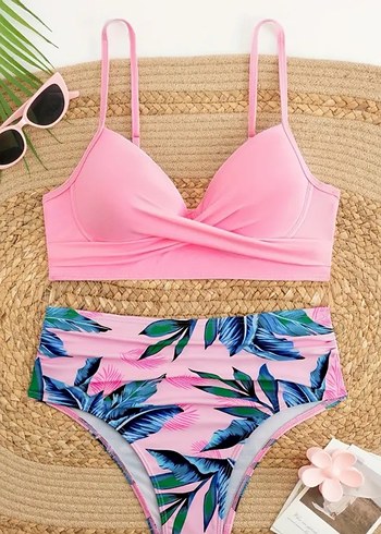 Trendyol & Milla Pembe Drapeli Bohem Bikini Takımı