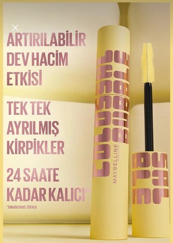 Bej Renkli Maybelline Maskara - Görsel 2