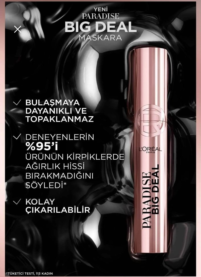 L'Oréal Paradise Big Deal Maskara Pembe - Görsel 3