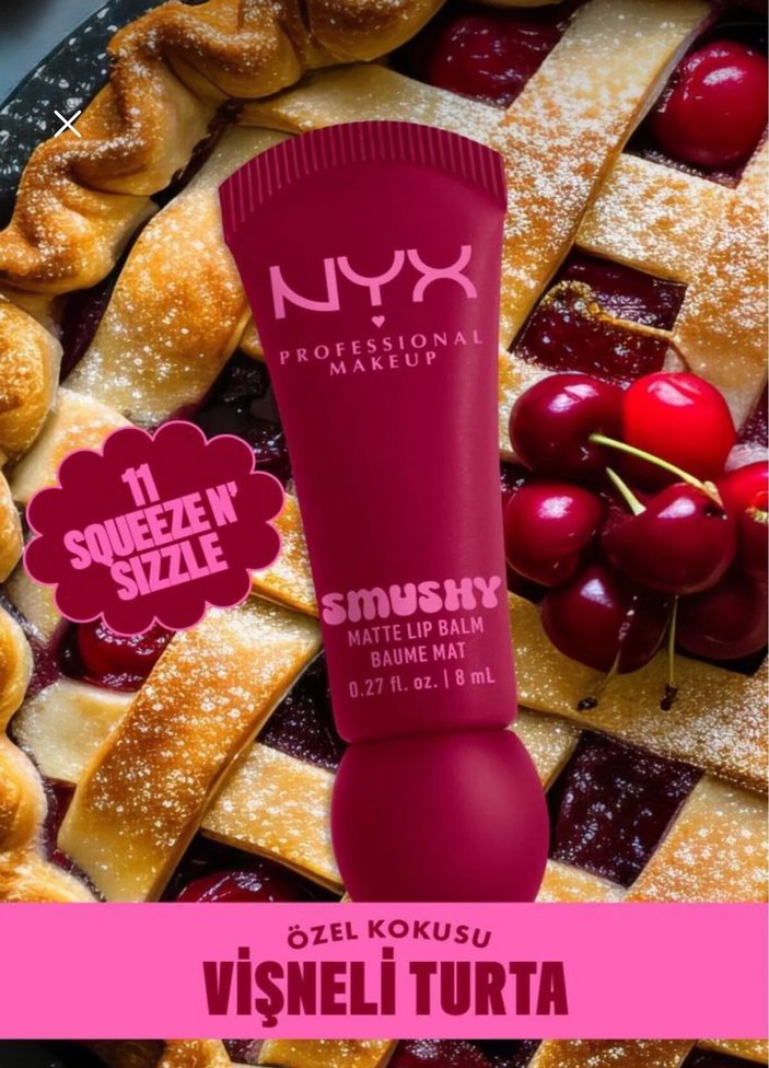 NYX Mat Dudak Balmı - Vişneli Turta - Görsel 3