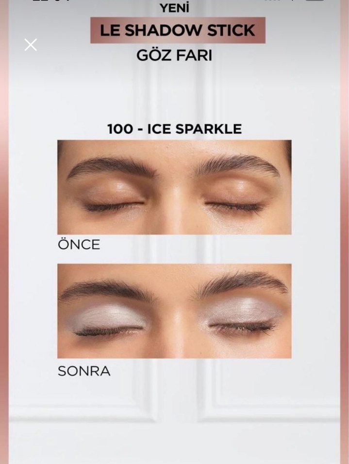 L'Oréal Le Shadow Stick Göz Farı 100 Ice Sparkle - Görsel 2