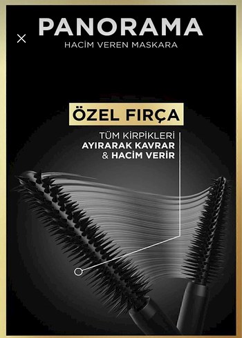 Bej Parlak Panorama Hacim Veren Maskara - Görsel 3