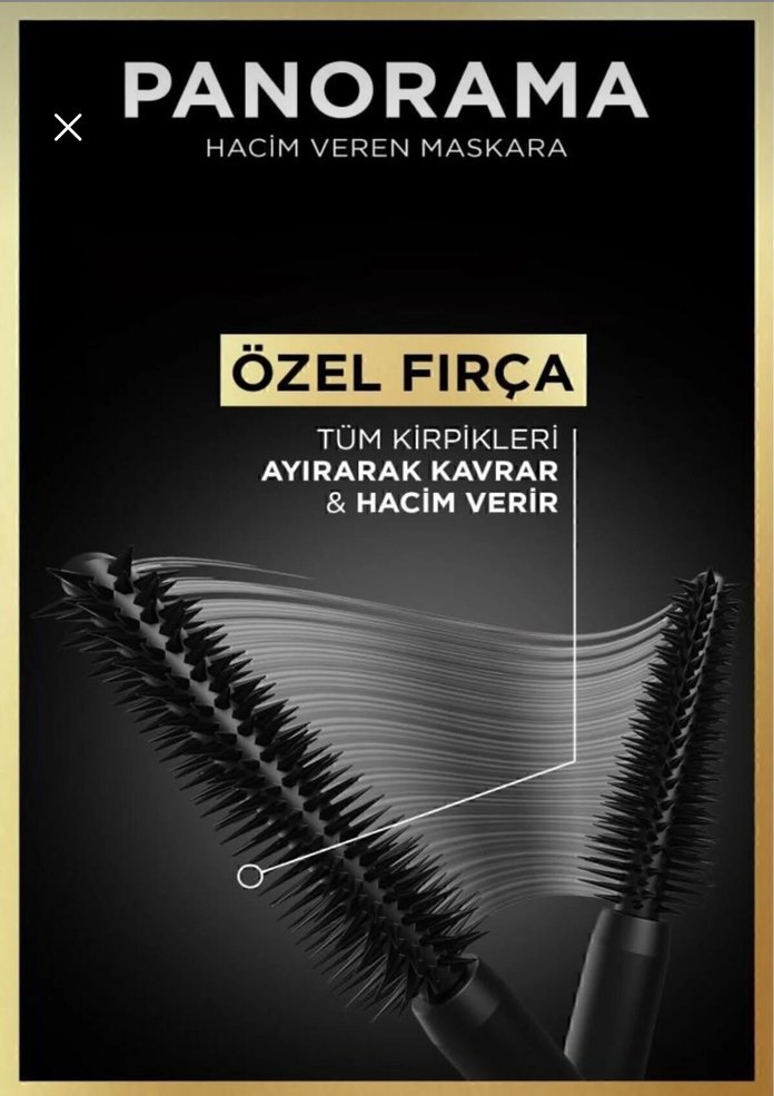 Bej Parlak Panorama Hacim Veren Maskara - Görsel 3