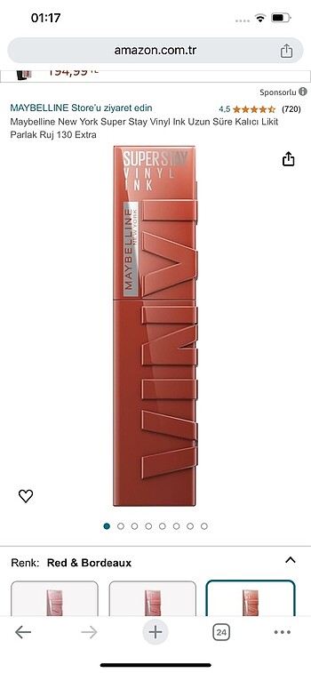 Maybelline stay vinyl lnk uzun süre kalıcı ruj