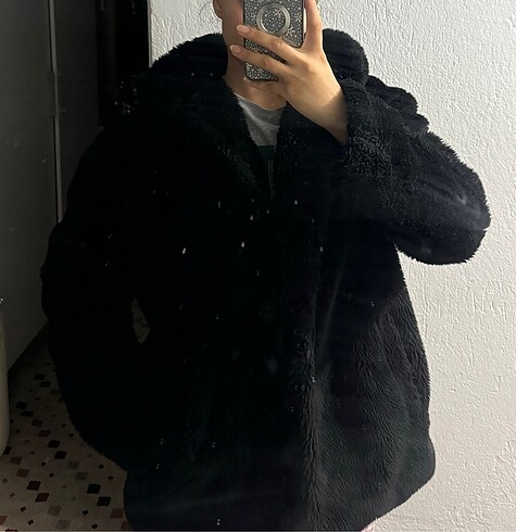 m Beden Kadın peluş mont