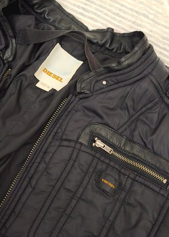 Diesel Siyah şişme Biker Yelek