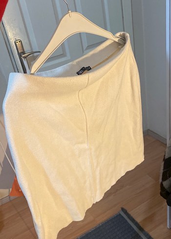 Beyaz Rahat Midi etek - Görsel 3