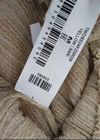 Bej Kısa Kollu Bohem Triko Kadın Kazak - Görsel 5