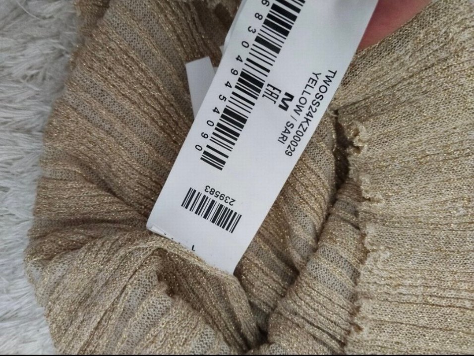 Bej Kısa Kollu Bohem Triko Kadın Kazak - Görsel 5