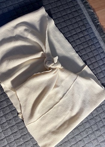 Bej straplez bluz - Görsel 3