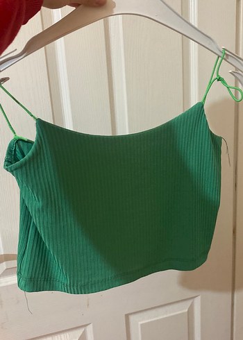 Yeşil İnce Askılı Örme Kadın Atlet - Görsel 4