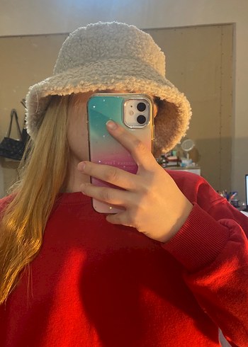 Kadın Bej Peluş Şapka - Görsel 2