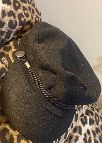 Kürk Detaylı Siyah Kadın Yün Şapka - Görsel 3